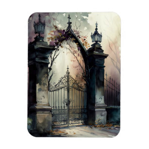 Das Design der gotischen Friedhof Gate Serie 12 Magnet