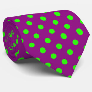 Das Design der Lila Polka-Dots ist grün Krawatte