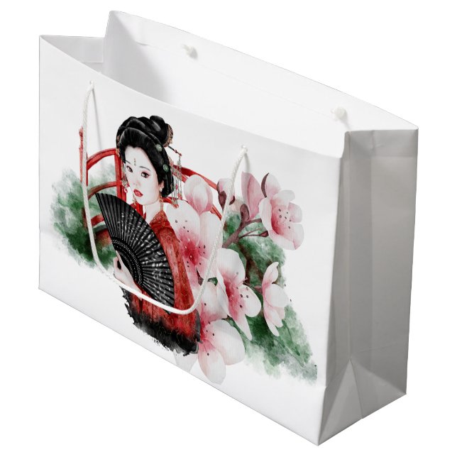 Das Design der Okinawa-Serie 38 Große Geschenktüte (Vorderseite Schrägansicht)