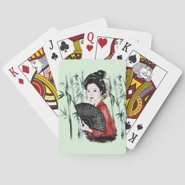Das Design der Okinawa-Serie 40 Spielkarten (Rückseite)