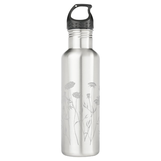 Das Design der Silhouette von Königin Anne Edelstahlflasche (Vorderseite)