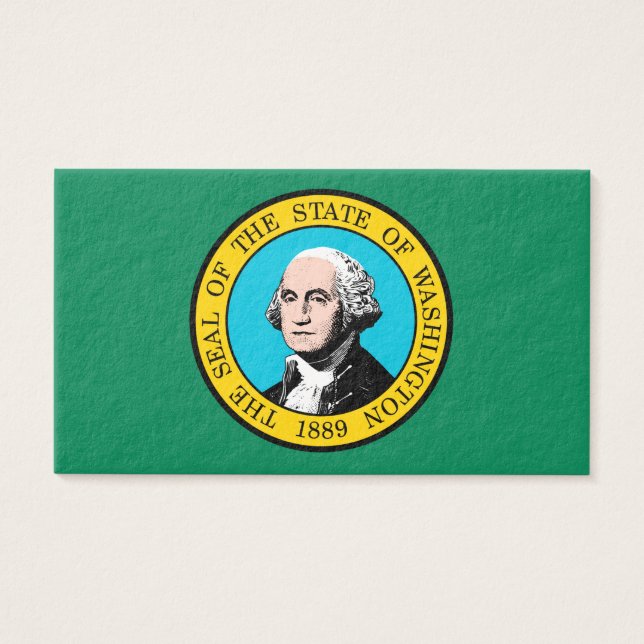 Das Design der Staatsflagge in Washington (Vorderseite)