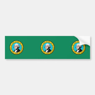 Das Design der Staatsflagge in Washington Autoaufkleber