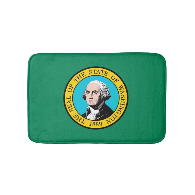 Das Design der Staatsflagge in Washington Badematte (Vorderseite)