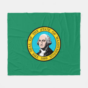 Das Design der Staatsflagge in Washington Fleecedecke