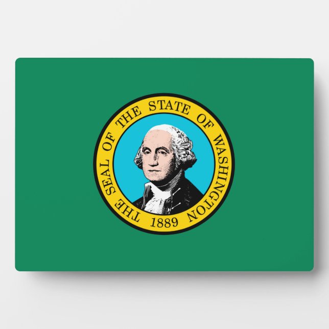 Das Design der Staatsflagge in Washington Fotoplatte (Vorderseite)
