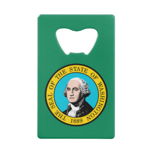 Das Design der Staatsflagge in Washington Geldbeutel Flaschenöffner