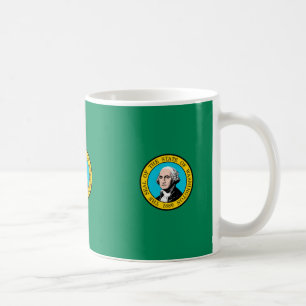 Das Design der Staatsflagge in Washington Kaffeetasse