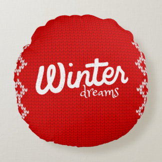 Das Design der Winterträume Rundes Kissen
