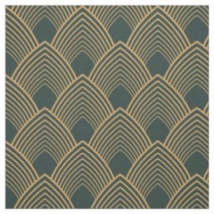 Das Design des Designs ist in Gold und Grün gehalt Stoff
