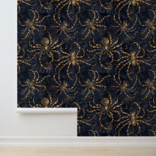 Das Design des "Golden Spider Insect"-Designs Tapete
