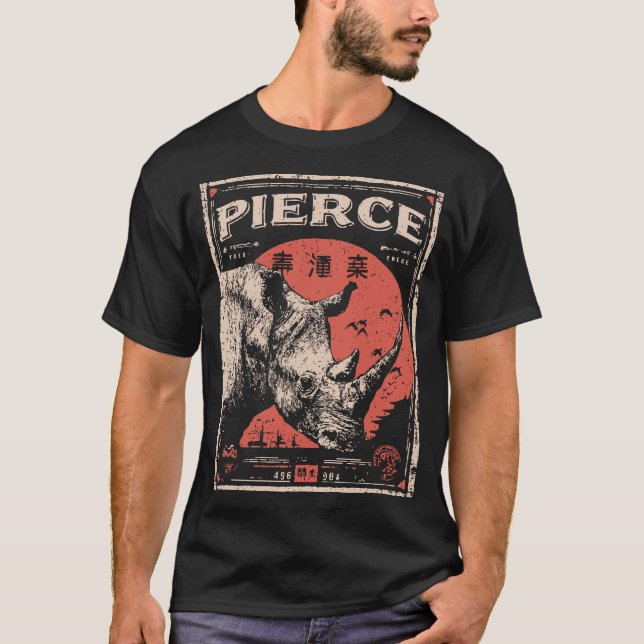 Das Design des Rhinoceros Wildlife Powers T-Shirt (Vorderseite)
