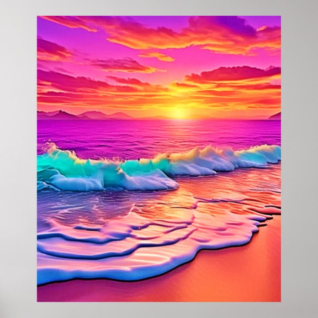 Das Design des Sonnenuntergangs Poster (Vorne)