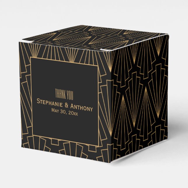 Das Design und das Design der Schwarzen Kunst Geschenkschachtel (Vorderseite)