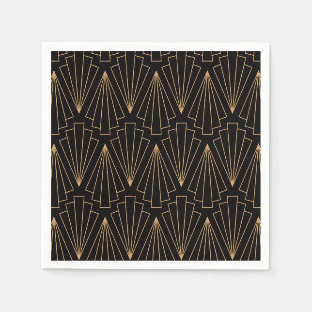 Das Design und das Design der Schwarzen Kunst Serviette (Vorderseite)