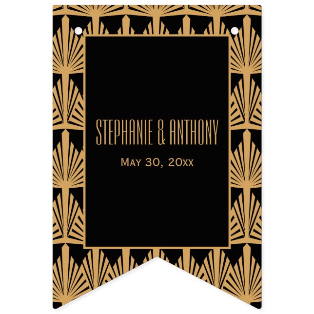 Das Design und das Design der Schwarzen Kunst Wimpelkette (Erste Fahne)