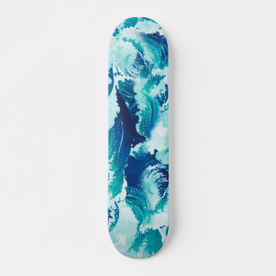 Das Design von Meereswellen oder Wellen mit großer Skateboard