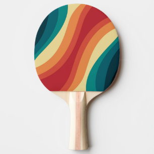 Das Design von mehrfarbigen Retrowellen Tischtennis Schläger