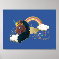 Das Design von Regenbogen und Wolken im Einhorn