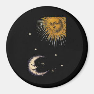 Das Design von Sonne und Mond der 90er Jahre Magnet