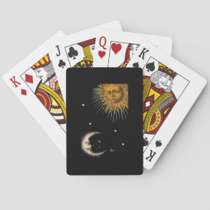 Das Design von Sonne und Mond der 90er Jahre Spielkarten