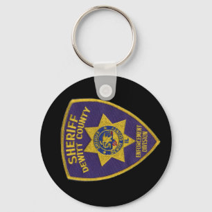 Das DeWitt County Sheriff-Abteilungs-Flecken Schlüsselanhänger