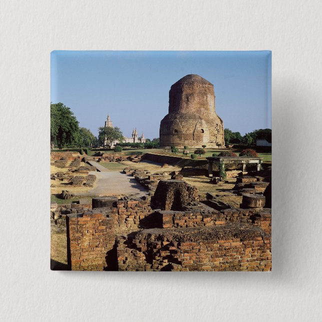 Das Dhamekh stupa, ANZEIGE c.500 Button (Vorderseite)