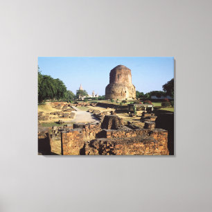 Das Dhamekh stupa, ANZEIGE c.500 Leinwanddruck