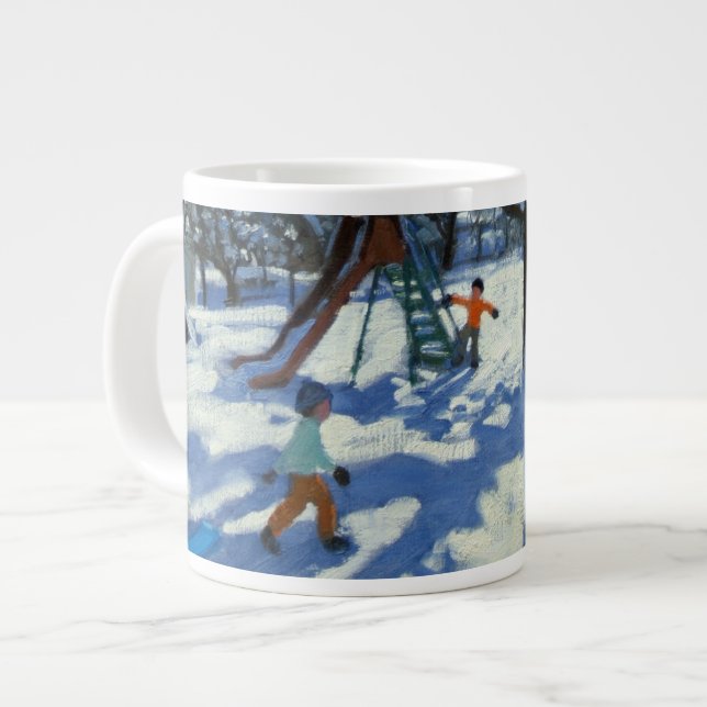 Das Dia im Winter Bourg St Moritz Jumbo-Tasse (Vorderseite Links)