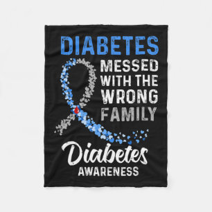 Das Diabetes-Bewusstsein der falschen Familie su Fleecedecke