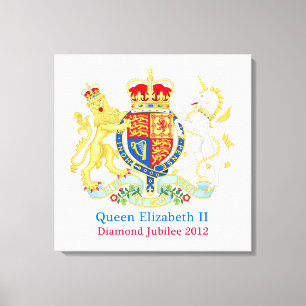 Das Diamant-Jubiläum-Wappen der Königin Leinwanddruck