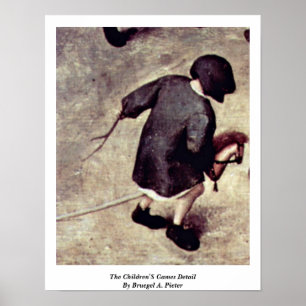 Das Die Spiel-Detail der Kinder durch Bruegel A. Poster
