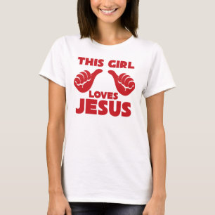Das dieses T-Shirt Mädchen-Liebe-Jesus-Frauen
