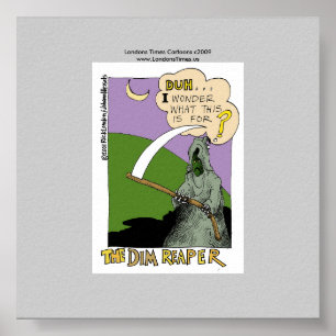Das Dim-Sensenmann-Sammelplakat Funny Halloween Poster