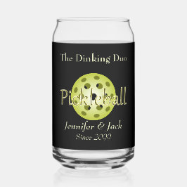 Das Dinking Duo oder der Typ Pickleball Ball Beer Dosenglas