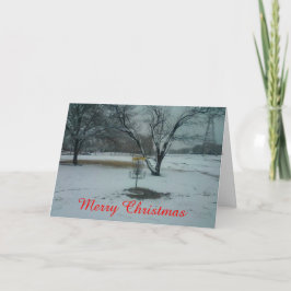 Das Discgolfziel der frohen Weihnachten in der