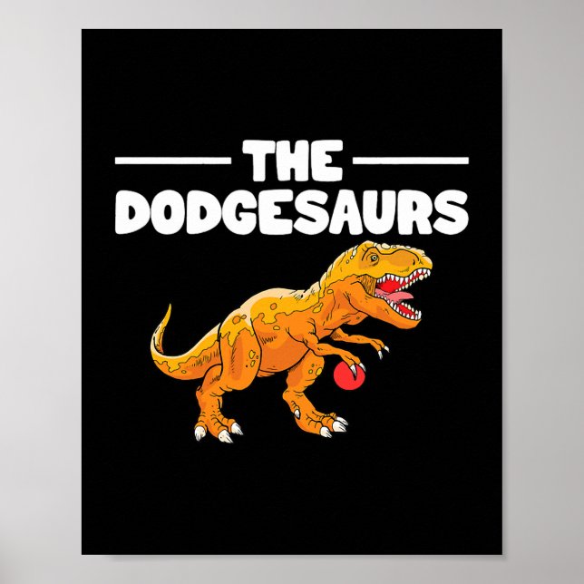 Das Dodgesaurs-Dodge Ball Dinosaur Dodgeball Playe Poster (Vorne)