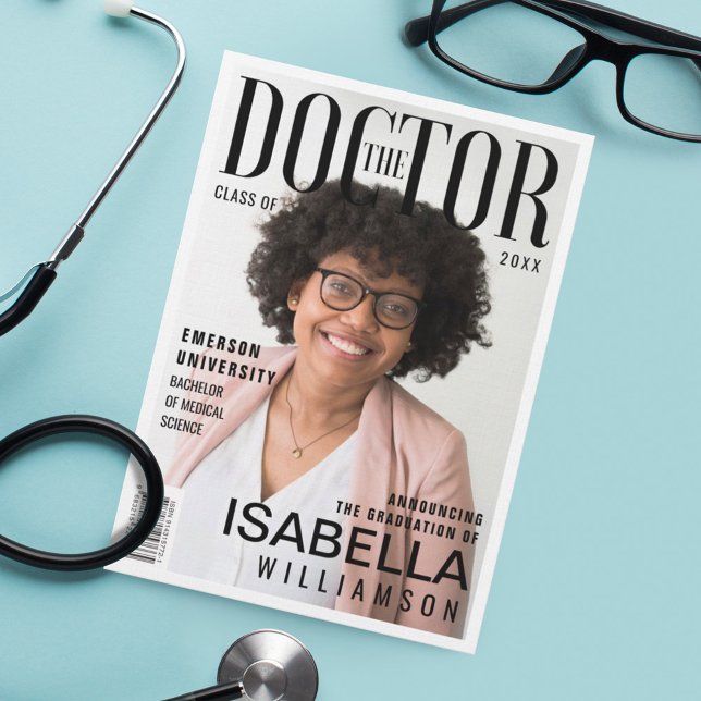 Das Doktor-Magazin "Trendy Doctor Graduate Foto" Ankündigung (Von Creator hochgeladen)