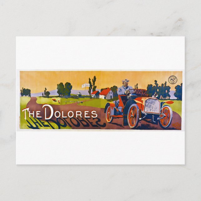 Das Dolores Automobil Postkarte (Vorderseite)