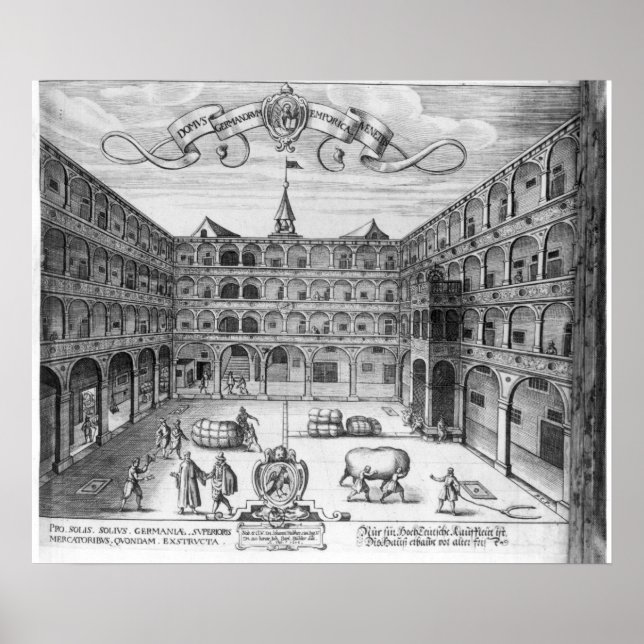 Das Domus Germanorum in Venedig, 1616 Poster (Vorne)