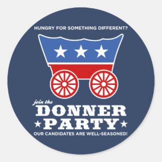 Das Donner-Party - hungrig nach etwas anderem? Runder Aufkleber