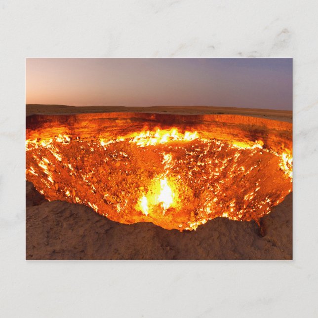 Das Door to Hell Erdgasfeld in Derweze Postkarte (Vorderseite)