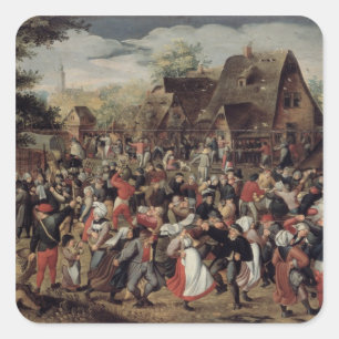 Das Dorf-Festival Quadratischer Aufkleber
