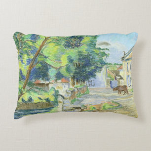 Das Dorf (Pastell auf Papier) Dekokissen