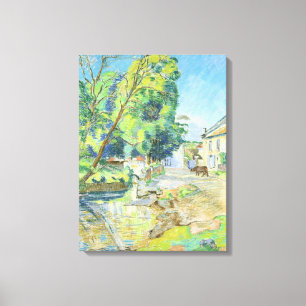 Das Dorf (Pastell auf Papier) Leinwanddruck