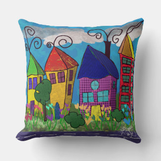 Das Dorf Throw Cushion Kissen