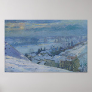 Das Dorf von Herblay unter Schnee, 1895 Poster
