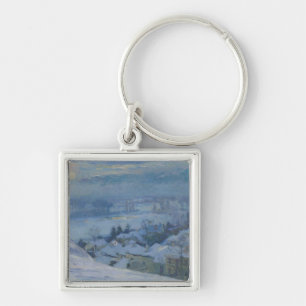 Das Dorf von Herblay unter Schnee, 1895 Schlüsselanhänger