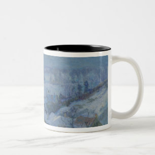 Das Dorf von Herblay unter Schnee, 1895 Zweifarbige Tasse
