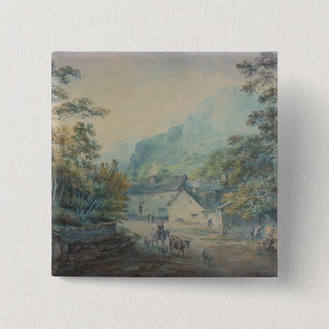 Das Dorf von Rydal, Westmorland Button (Vorderseite)